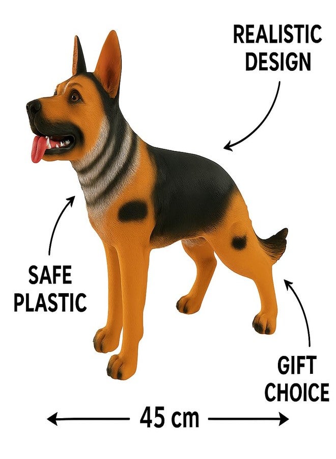 DTR Creation German Shepherd Dog Toy | 45 cm Large Realistic Dog Figure | Big Animal Toy for Kids | Educational & Fun Pet Toy Gift for Boys & Girls - Image 3